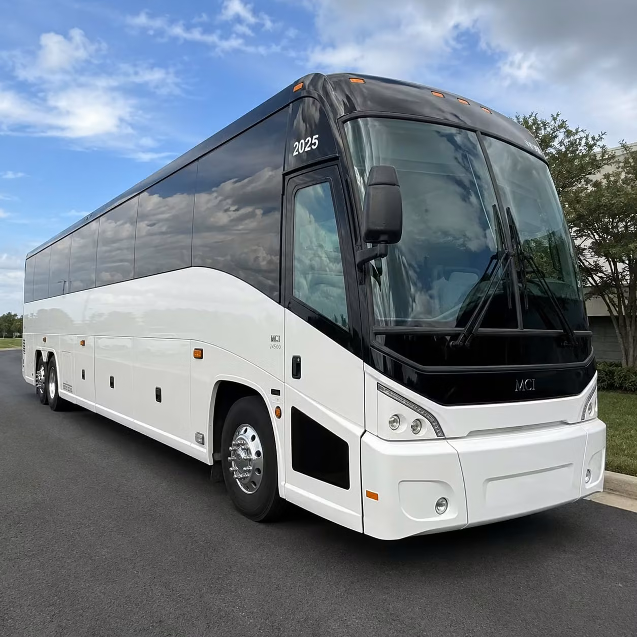 mcallen charter bus rental exterior