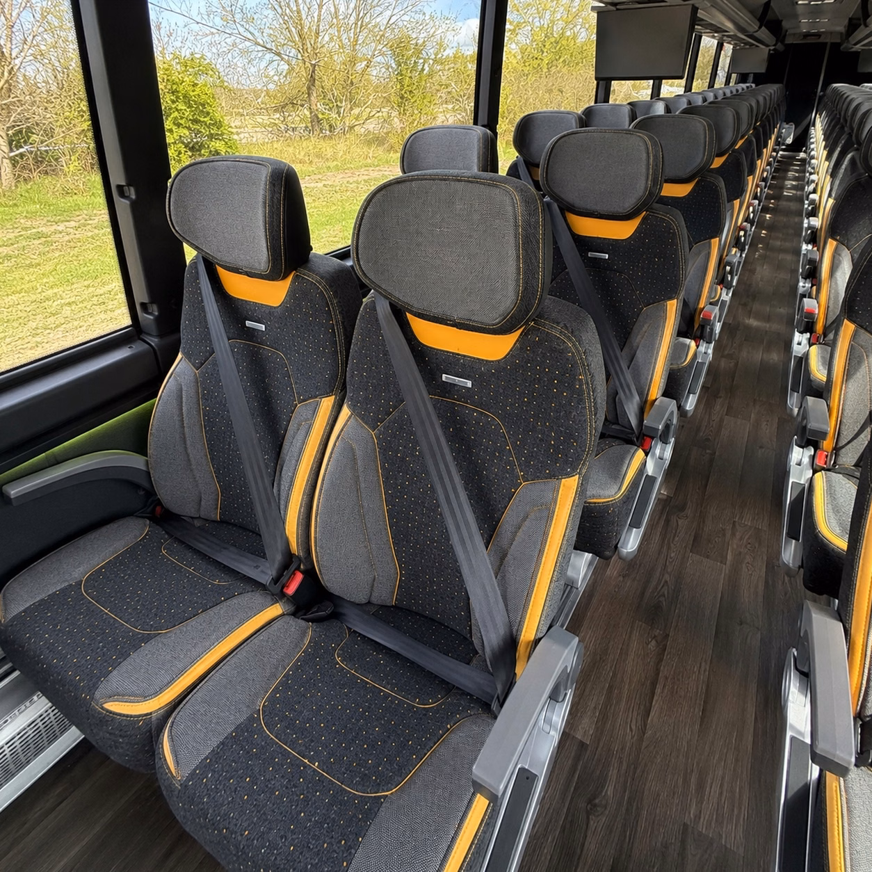 mcallen charter bus rental inside